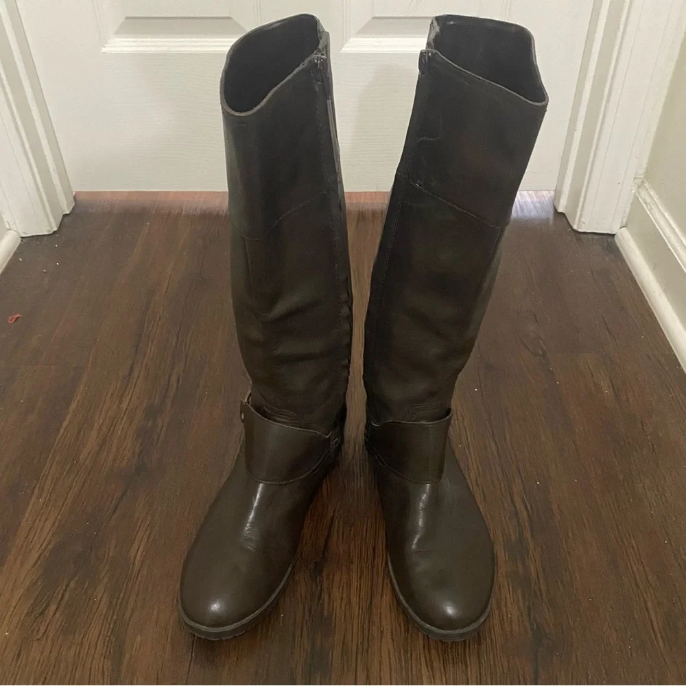 Lauren Ralph Lauren Sulita Harness Riding Boot Brown 9 M - Picture 2 of 14
